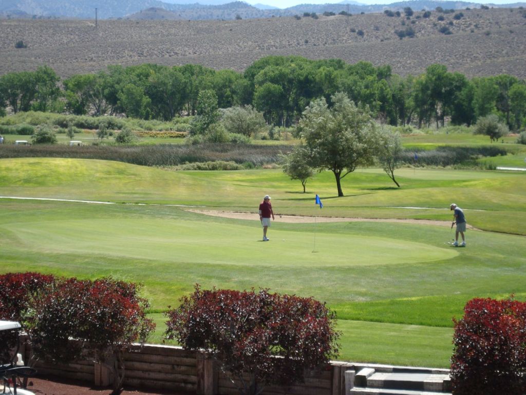 golfers on the green